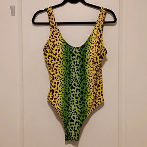 Mermaid Swimwear Animal Print One Piece Bathing Suit medium